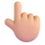Nach oben weisender Zeigefinger (Handrücken)